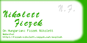 nikolett ficzek business card